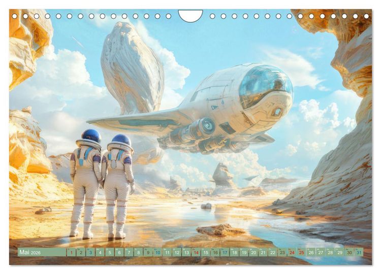 Produktbild: Fantasievolle Zukunftswelten - Science Fiction (Wandkalender 2026 DIN A4 quer), CALVENDO Monatskalender