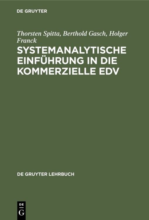 Produktbild: Systemanalytische Einf&uuml;hrung in die kommerzielle EDV