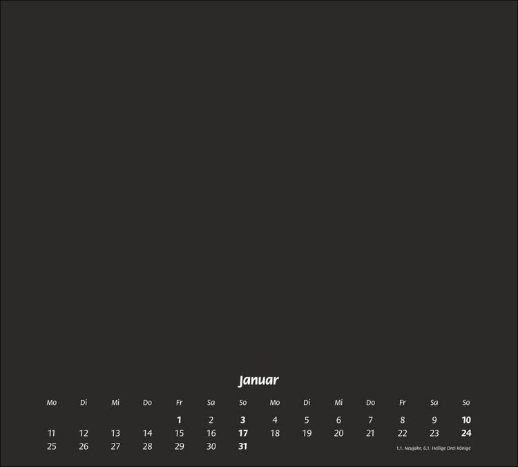 Produktbild: times&more Bastelkalender schwarz 2027
