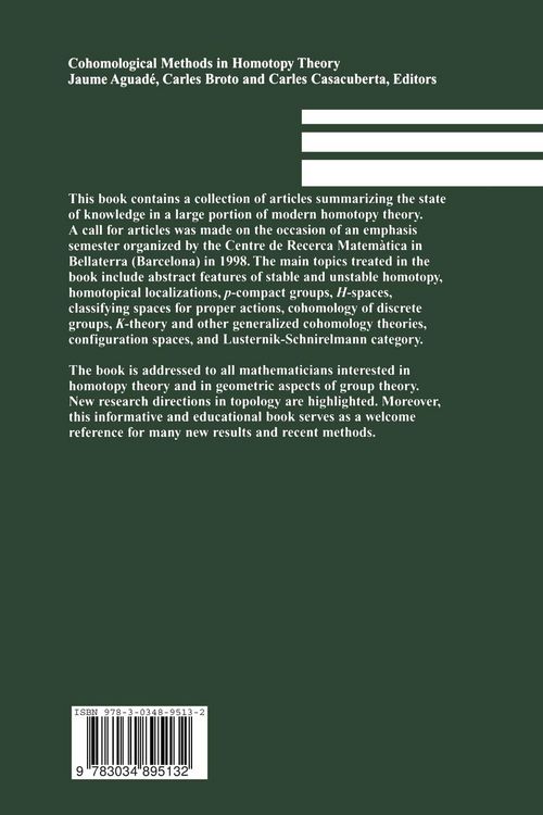 Produktbild: Cohomological Methods in Homotopy Theory