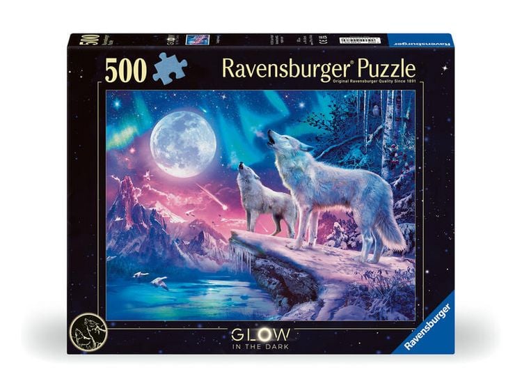 Produktbild: Erwachsenenpuzzle 500 Teile - Wolf im Nordlicht