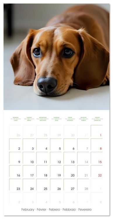 Produktbild: Dachshunds - lovely little dogs (Wall Calendar 2026 12 &times; 12 Inch) CALVENDO 12 Month Wall Calendar