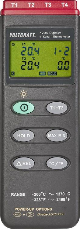 Produktbild: VOLTCRAFT K204 Temperatur-Messger&auml;t -200 - +1370&deg;C F&uuml;hler-Typ K
