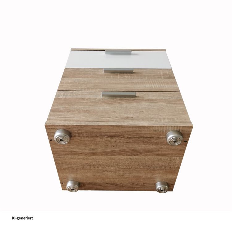 Produktbild: HTI-Living Nachtkommode 3 Schubladen Nina Sonoma Wei&szlig; Nachtkommode 3 Schubladen Nina Sonoma Wei&szlig;