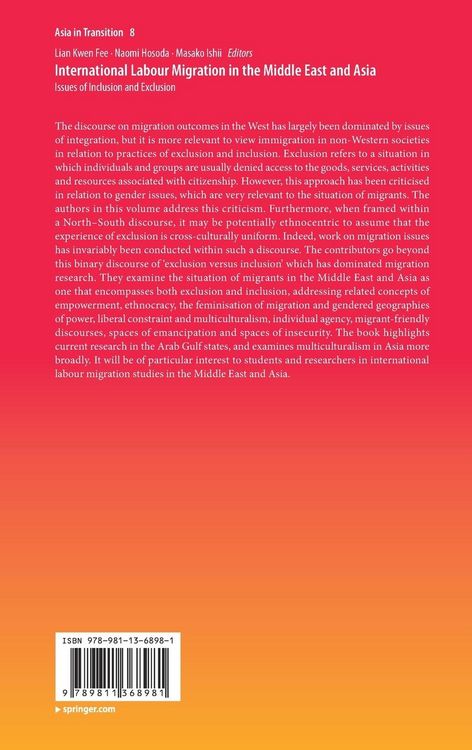 Produktbild: International Labour Migration in the Middle East and Asia