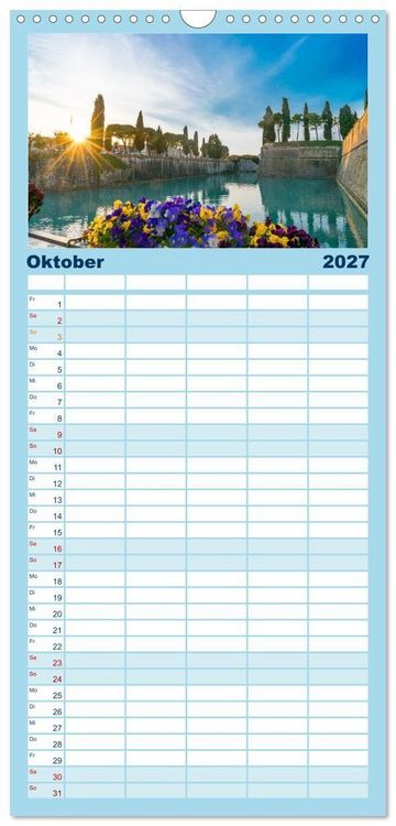 Produktbild: Familienplaner 2027 - Traumziel am Gardasee. Peschiera del Garda mit 5 Spalten (Wandkalender, 21 x 45 cm) CALVENDO