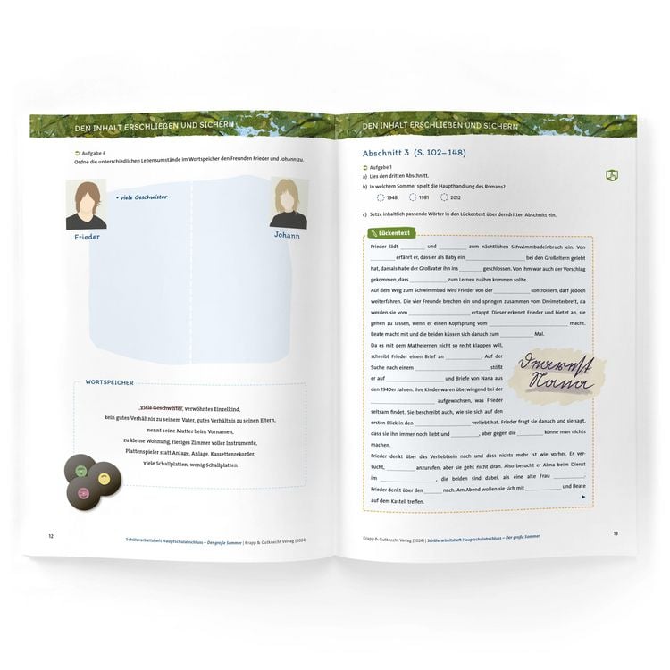 Produktbild: Der gro&szlig;e Sommer &ndash; Ewald Arenz &ndash; Sch&uuml;lerarbeitsheft &ndash; Hauptschule