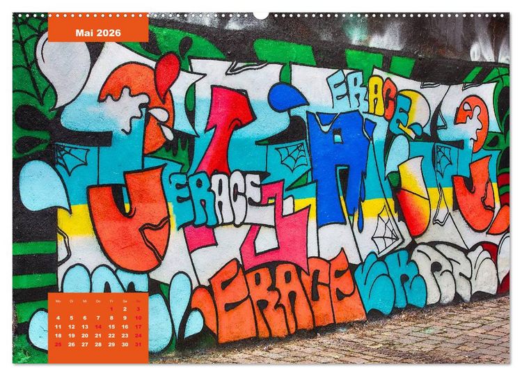 Produktbild: Graffiti (hochwertiger Premium Wandkalender 2026 DIN A2 quer), Kunstdruck in Hochglanz