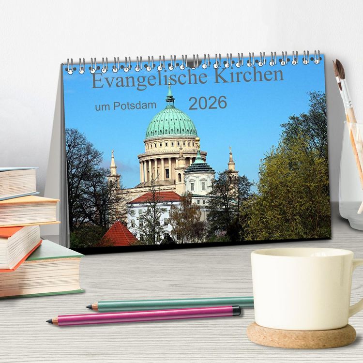 Produktbild: Evangelische Kirchen um Potsdam 2026 (Tischkalender 2026 DIN A5 quer), CALVENDO Monatskalender