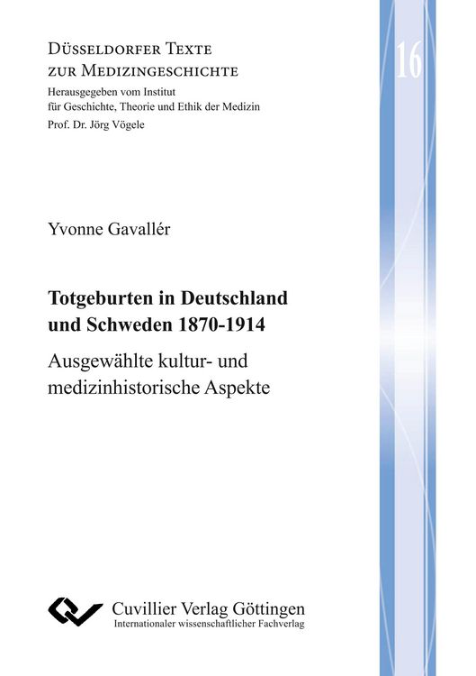 Produktbild: Totgeburten in Deutschland und Schweden 1870-1914