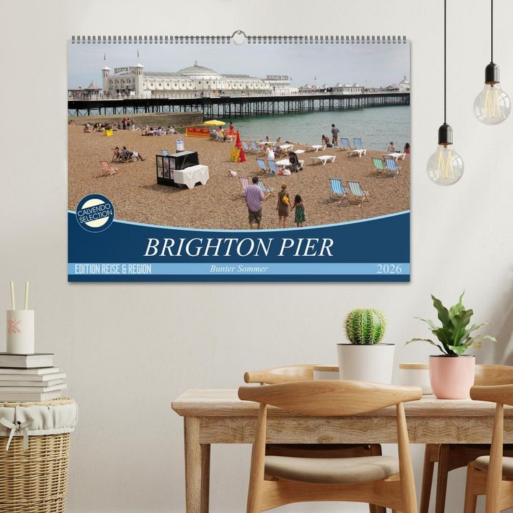 Produktbild: Brighton Pier Bunter Sommer (Wandkalender 2026 DIN A2 quer), CALVENDO Monatskalender