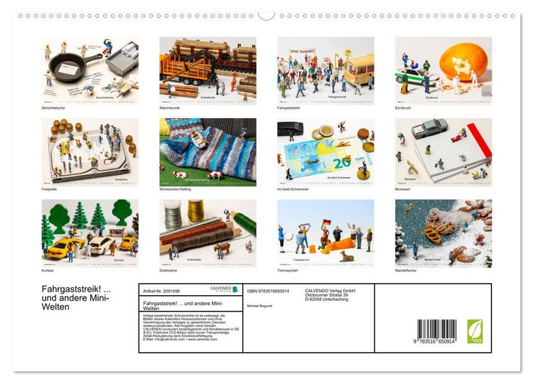 Produktbild: Fahrgaststreik! ... und andere Mini-Welten (hochwertiger Premium Wandkalender 2026 DIN A2 quer), Kunstdruck in Hochglanz