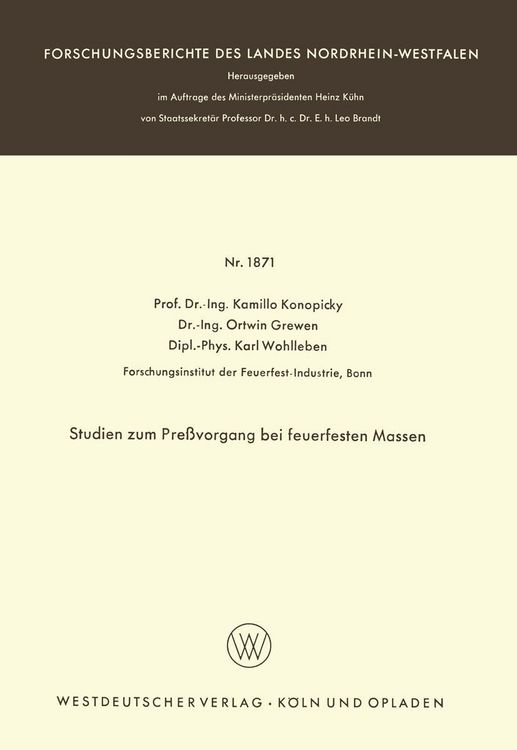 Produktbild: Studien zum Pre&szlig;vorgang bei feuerfesten Massen