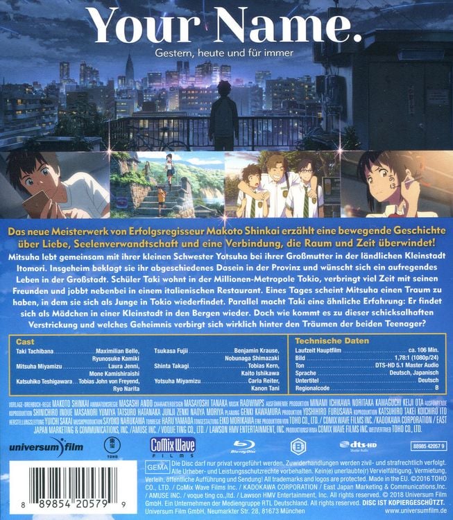 Produktbild: Your Name. - Gestern, heute und f&uuml;r immer