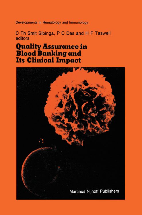 Produktbild: Quality Assurance in Blood Banking and Its Clinical Impact