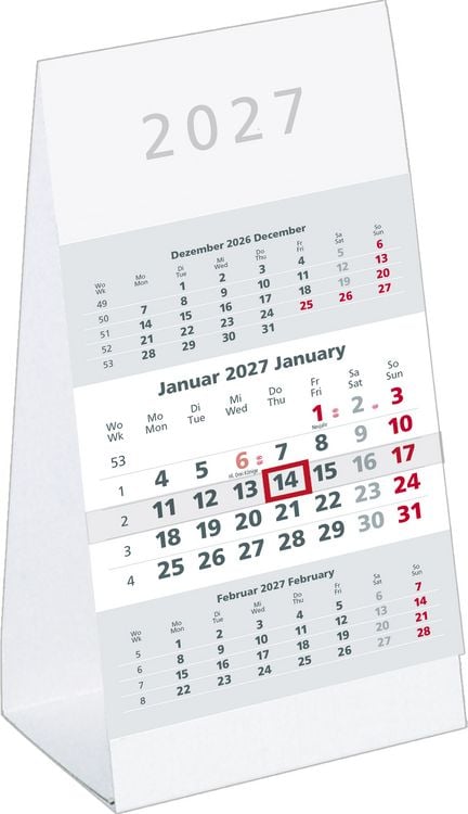 Produktbild: 3-Monats-Aufstellkalender 2027