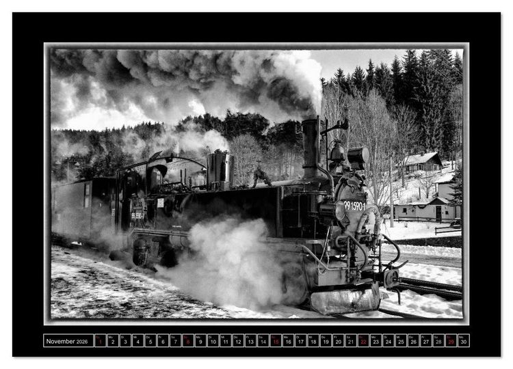 Produktbild: Die Pre&szlig;nitztalbahn (Wandkalender 2026 DIN A3 quer), CALVENDO Monatskalender