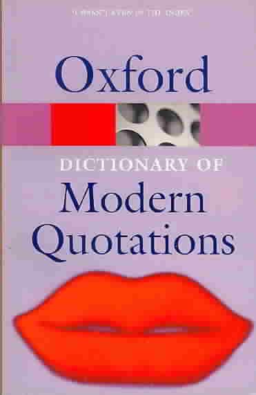 Produktbild: The Oxford Dictionary of Modern Quotations