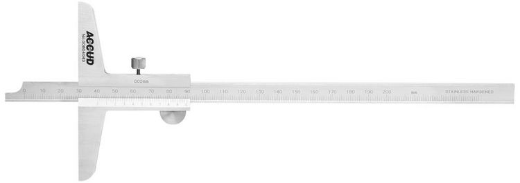 Produktbild: Accud 1601080 Tiefenmessschieber 200mm