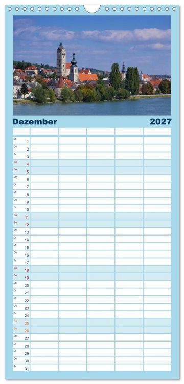 Produktbild: Familienplaner 2027 - Die Wachau - Bezaubernde Orte an der Donau mit 5 Spalten (Wandkalender, 21 x 45 cm) CALVENDO