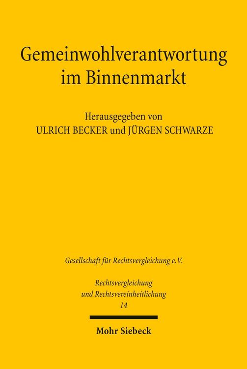 Produktbild: Gemeinwohlverantwortung im Binnenmarkt