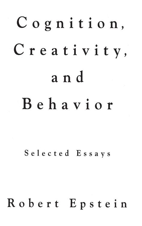 Produktbild: Cognition, Creativity, and Behavior