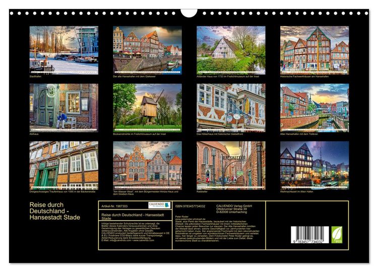 Produktbild: Reise durch Deutschland - Hansestadt Stade (Wandkalender 2026 DIN A3 quer), CALVENDO Monatskalender