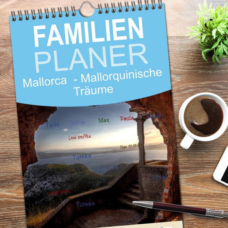 Produktbild: Familienplaner 2026 - Mallorca - Mallorquinische Tr&auml;ume mit 5 Spalten (Wandkalender, 21 x 45 cm) CALVENDO