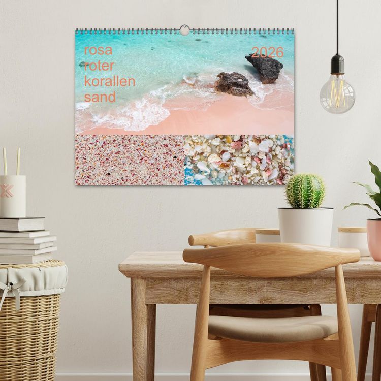 Produktbild: rosaroter korallensand (Wandkalender 2026 DIN A3 quer), CALVENDO Monatskalender