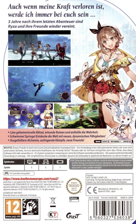 Atelier Ryza 2 Lost Legends on sale and The Secret Fairy for Nintendo Switch