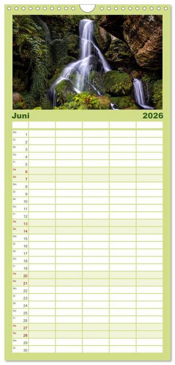 Produktbild: Familienplaner 2026 - Mystischer Malerweg mit 5 Spalten (Wandkalender, 21 x 45 cm) CALVENDO