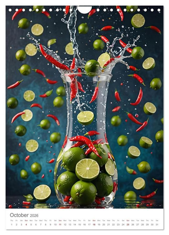 Produktbild: Pure refreshment - Infused water (Wall Calendar 2026 DIN A4 portrait), CALVENDO 12 Month Wall Calendar