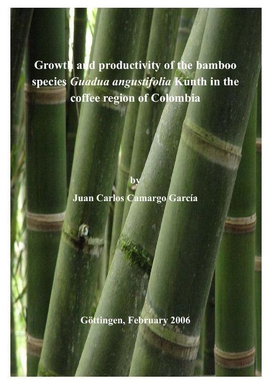 Produktbild: Growth and productivity of the bamboo species Guadua angustifolia Kunth in the coffee region on Colombia
