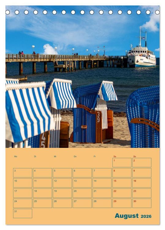 Produktbild: Ostseebad K&uuml;hlungsborn Terminplaner (Tischkalender 2026 DIN A5 hoch), CALVENDO Monatskalender