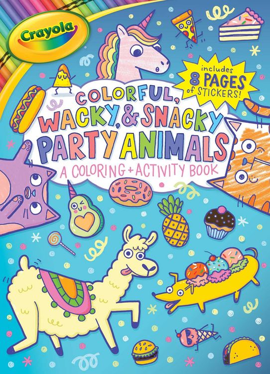 Produktbild: Crayola Colorful, Wacky, and Snacky Party Animals (a Crayola Coloring and Activity Book for Kids)