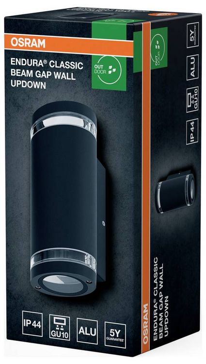 Produktbild: OSRAM HOMELIGHTING ENDURA Classic Beam Gap Wall UpDown GU10 4099854451980 LED-Au&szlig;enwandleuchte
