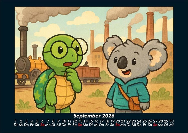 Produktbild: Taz & Kiki - Eine Reise durch die Zeit 2026 Fotokalender DIN A5