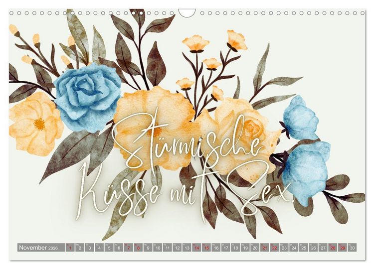 Produktbild: Flower Romance - Romantischer Bl&uuml;tenzauber (Wandkalender 2026 DIN A3 quer), CALVENDO Monatskalender