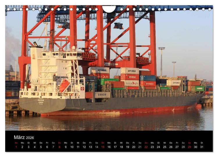 Produktbild: Schiffe im Hamburger Hafen (Wandkalender 2026 DIN A4 quer), CALVENDO Monatskalender