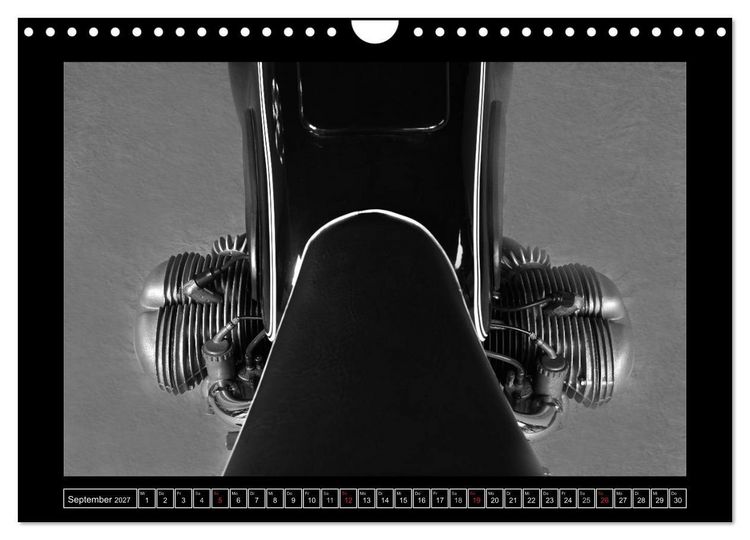 Produktbild: BMW R69S in schwarzweiss (Wandkalender 2027 DIN A4 quer), CALVENDO Monatskalender