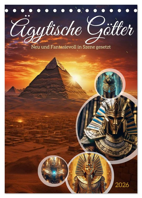Produktbild: &Auml;gytische G&ouml;tter (Tischkalender 2026 DIN A5 hoch), CALVENDO Monatskalender