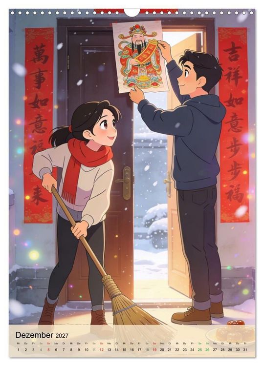 Produktbild: Herz zu Herz &ndash; China Edition (Wandkalender 2027 DIN A3 hoch), CALVENDO Monatskalender