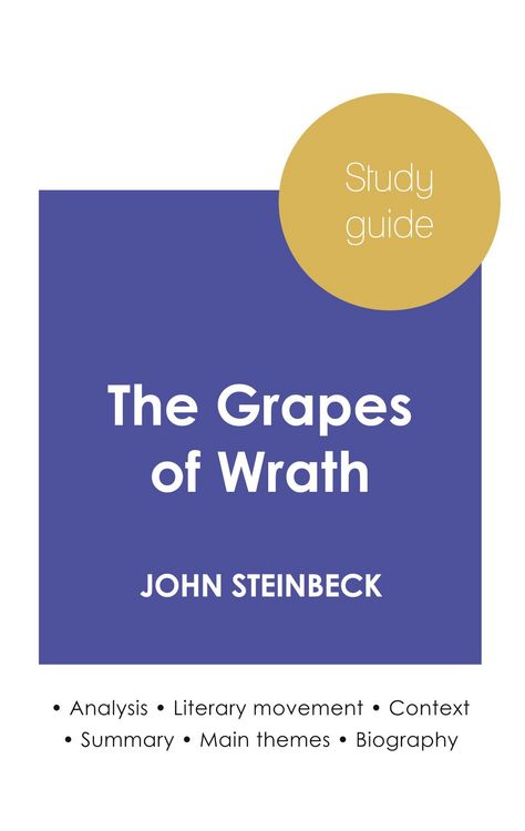 Produktbild: Study guide The Grapes of Wrath by John Steinbeck (in-depth literary analysis and complete summary)