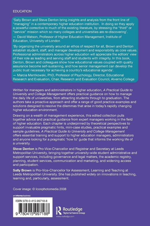 Produktbild: A Practical Guide to University and College Management