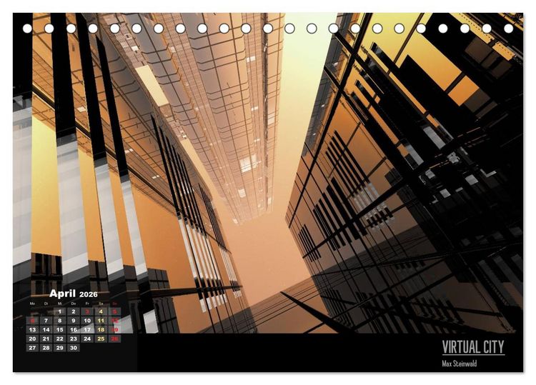 Produktbild: VIRTUAL CITY 2026 CH-Version (Tischkalender 2026 DIN A5 quer), CALVENDO Monatskalender