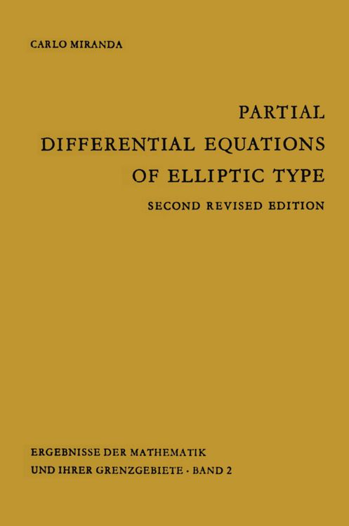 Produktbild: Partial Differential Equations of Elliptic Type
