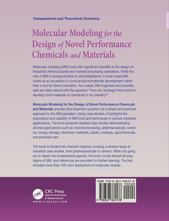 Produktbild: Molecular Modeling for the Design of Novel Performance Chemicals and Materials