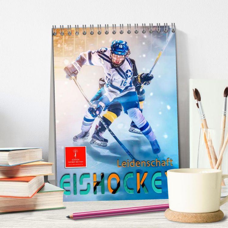 Produktbild: Eishockey Leidenschaft (Tischkalender 2026 DIN A5 hoch), CALVENDO Monatskalender