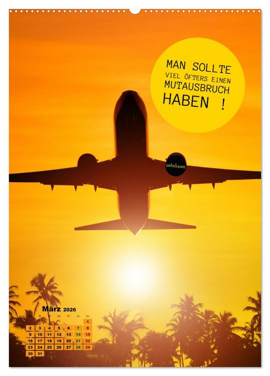 Produktbild: Verr&uuml;ckt nach REISEN Fernweh - Travel - Spr&uuml;che (Wandkalender 2026 DIN A2 hoch), CALVENDO Monatskalender