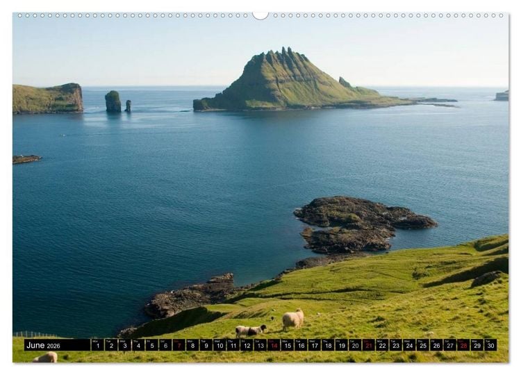 Produktbild: Faroe Islands / UK-Version (High Quality Premium Wall Calendar 2026 DIN A2 landscape),CALVENDO 12 Month Wall Calendar